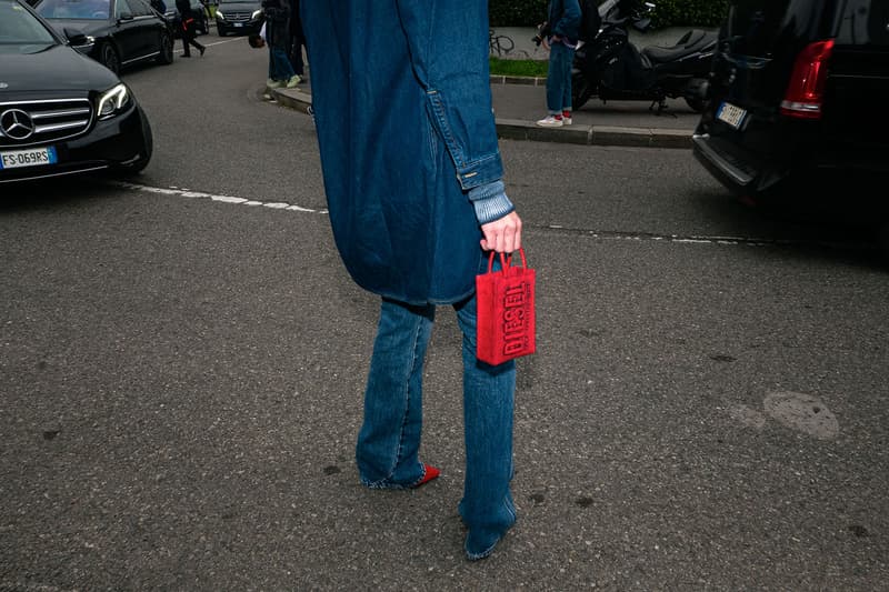 Best Street Style Milan Fashion Week FW23 Outfits Images Diesel Prada 