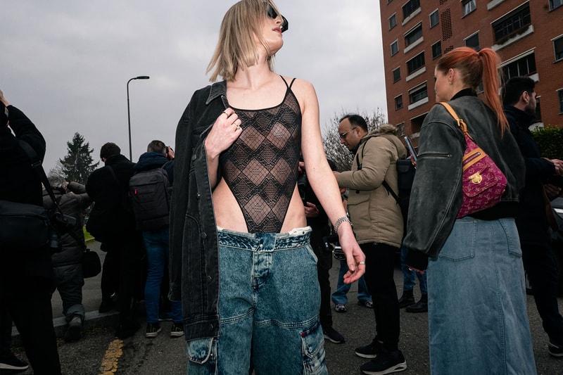 Best Street Style Milan Fashion Week FW23 Outfits Images Diesel Prada 