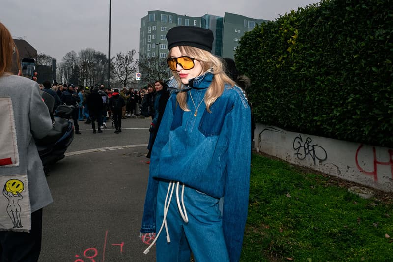 Best Street Style Milan Fashion Week FW23 Outfits Images Diesel Prada 
