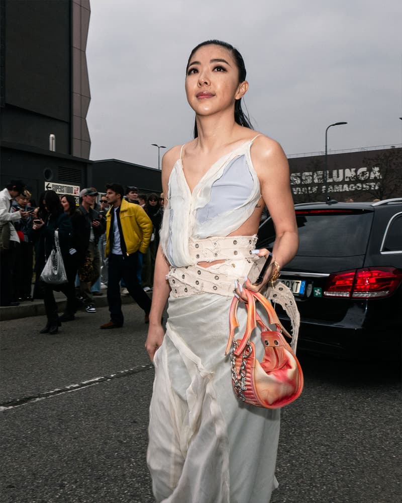 Best Street Style Milan Fashion Week FW23 Outfits Images Diesel Prada 