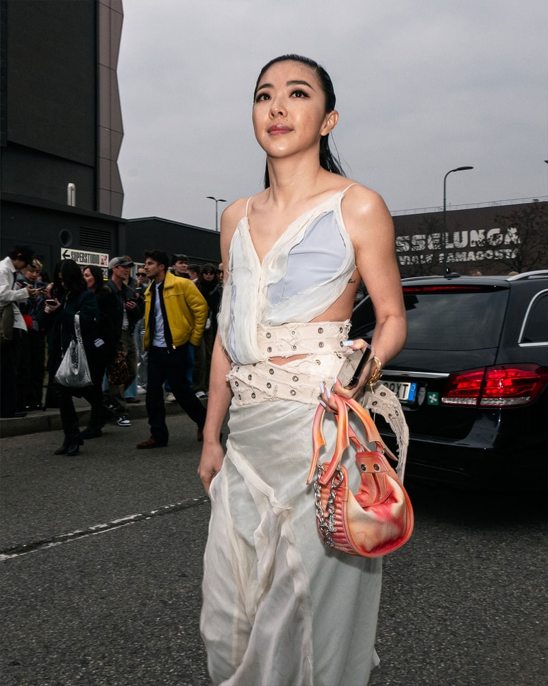 Best Street Style Milan Fashion Week FW23 Outfits Images Diesel Prada 