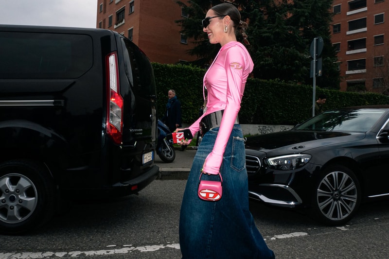 Best Street Style Milan Fashion Week FW23 Outfits Images Diesel Prada 