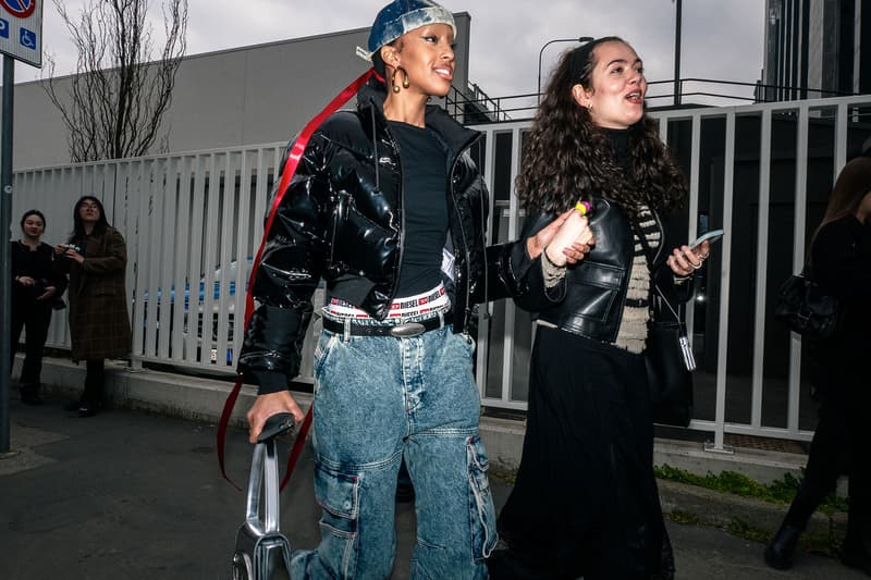 Best Street Style Milan Fashion Week FW23 Outfits Images Diesel Prada 