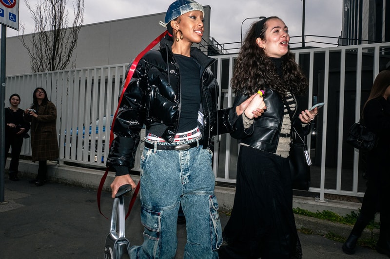 Best Street Style Milan Fashion Week FW23 Outfits Images Diesel Prada 