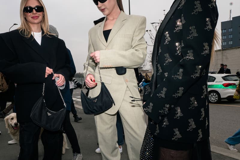 Best Street Style Milan Fashion Week FW23 Outfits Images Diesel Prada 