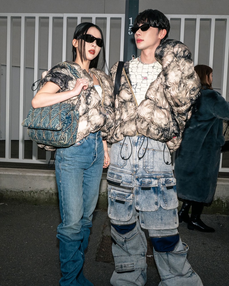 Best Street Style Milan Fashion Week FW23 Outfits Images Diesel Prada 