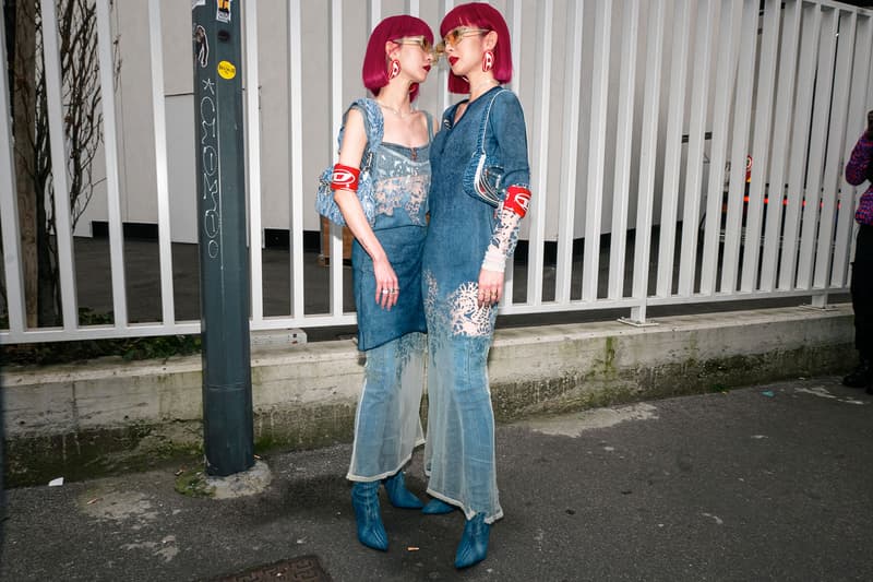 Best Street Style Milan Fashion Week FW23 Outfits Images Diesel Prada 