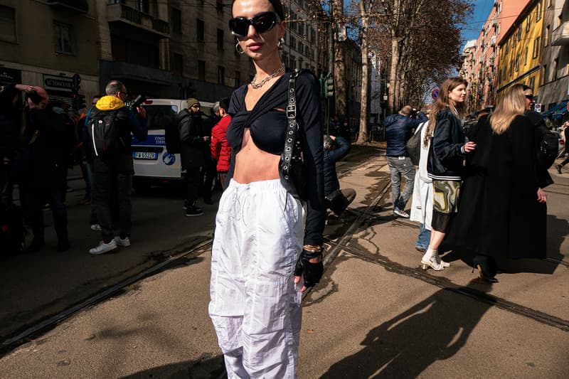 Best Street Style Milan Fashion Week FW23 Outfits Images Diesel Prada 