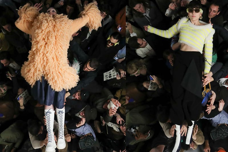 SUNNEI's FW23 at Milan Fashion Week Was a Masterclass in Crowd Surfing