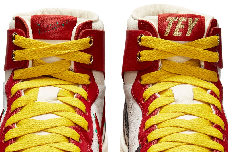 teyana taylor air jordan 1 high sneaker red black
