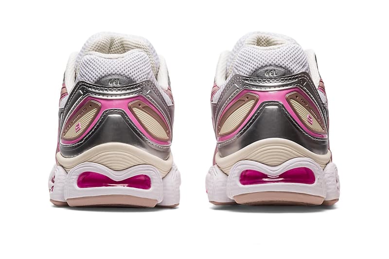 asics gel nimbus 9 candyfloss sneaker pink silver