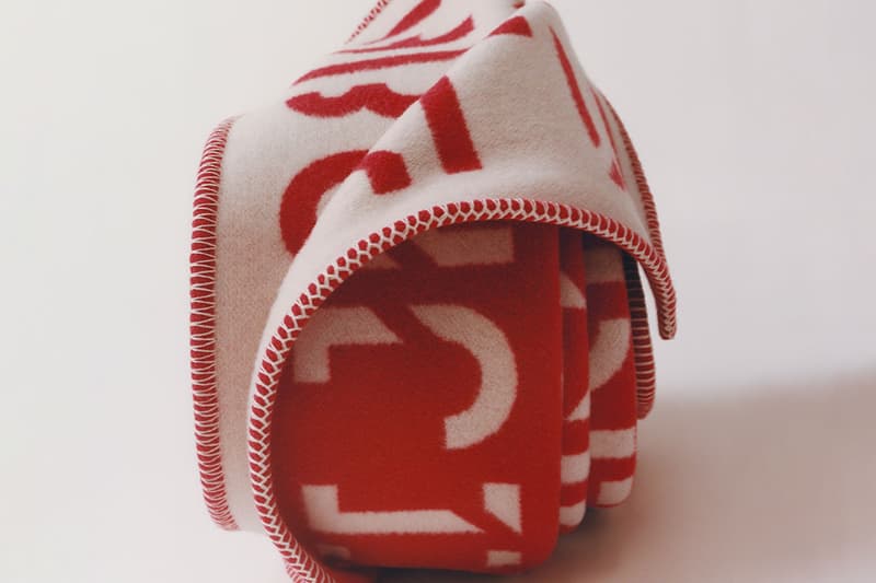 byredo blanket orange white letters