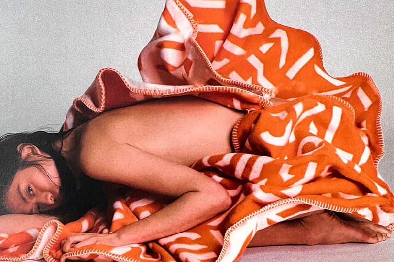 byredo blanket orange white letters