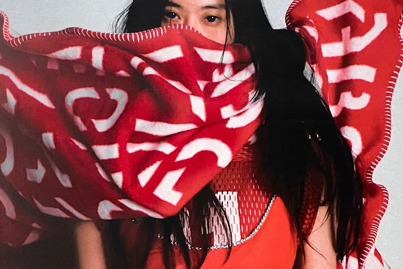 byredo blanket orange white letters