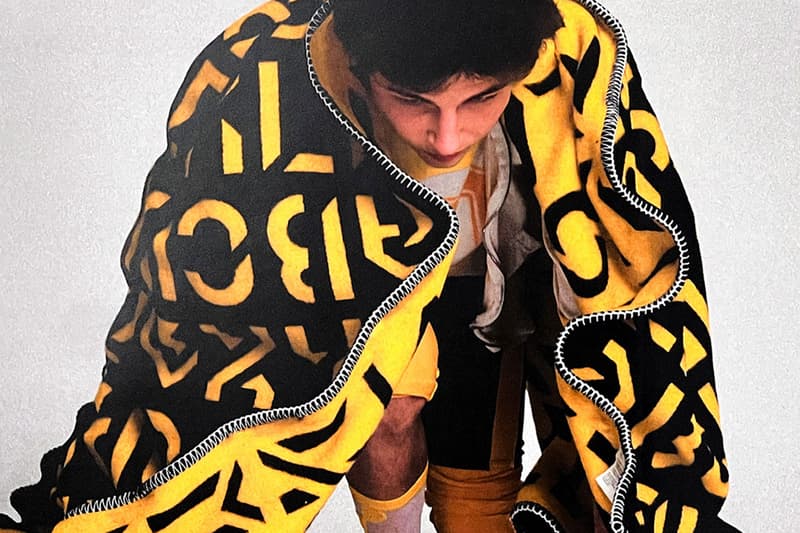 byredo blanket orange white letters