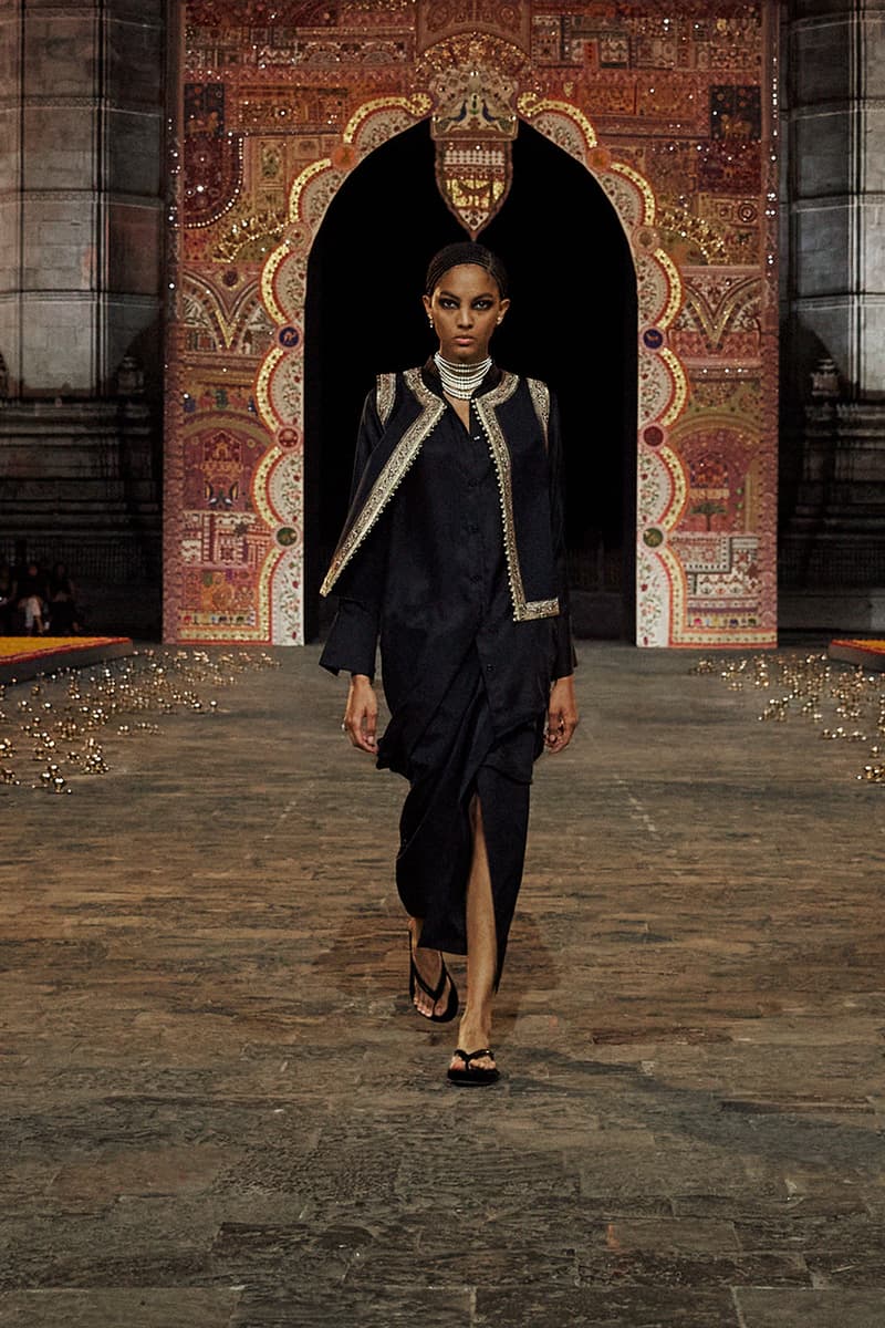 dior mumbai runway show flowers 