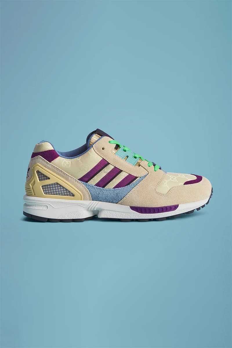 adidas gucci collaboration footwear sneakers slides hats bags