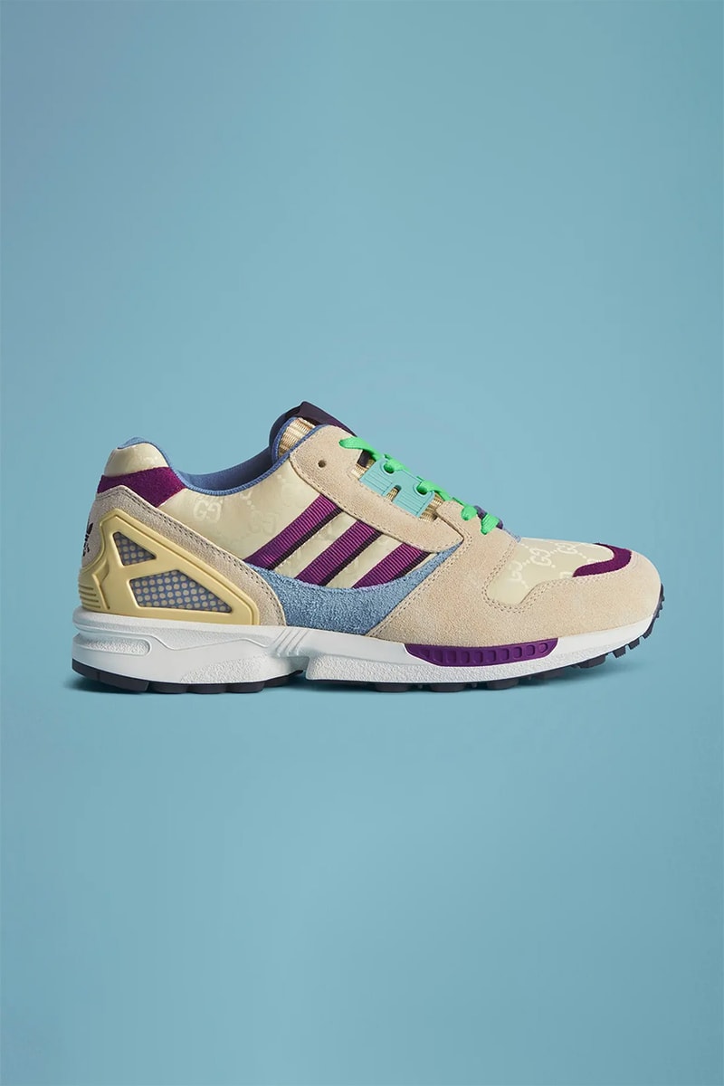 adidas gucci collaboration footwear sneakers slides hats bags