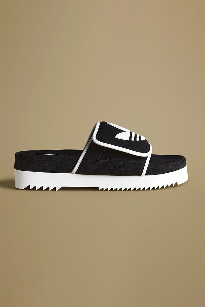 adidas gucci collaboration footwear sneakers slides hats bags
