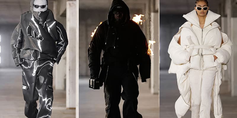 heliot emil paris fashion week runway show burning man avril lavigne fire