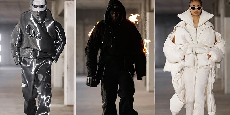 heliot emil paris fashion week runway show burning man avril lavigne fire