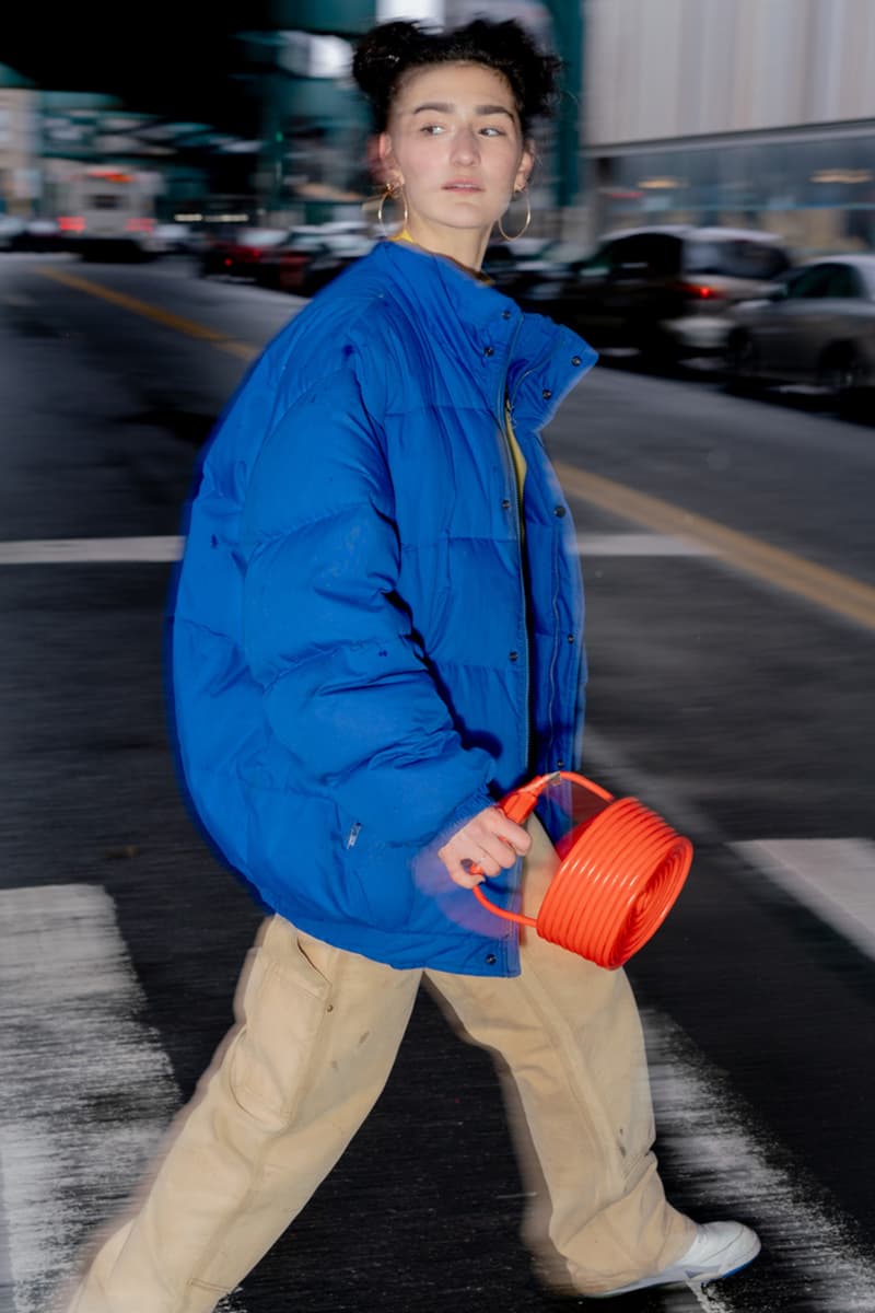 nik bentel electric cord bag cables orange art design