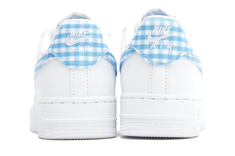 nike air force 1 low gingham red blue sneakers