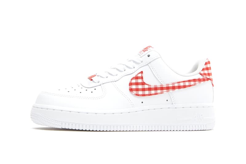 nike air force 1 low gingham red blue sneakers