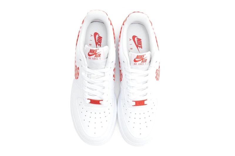 nike air force 1 low gingham red blue sneakers