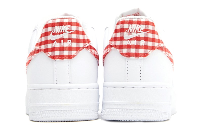 nike air force 1 low gingham red blue sneakers