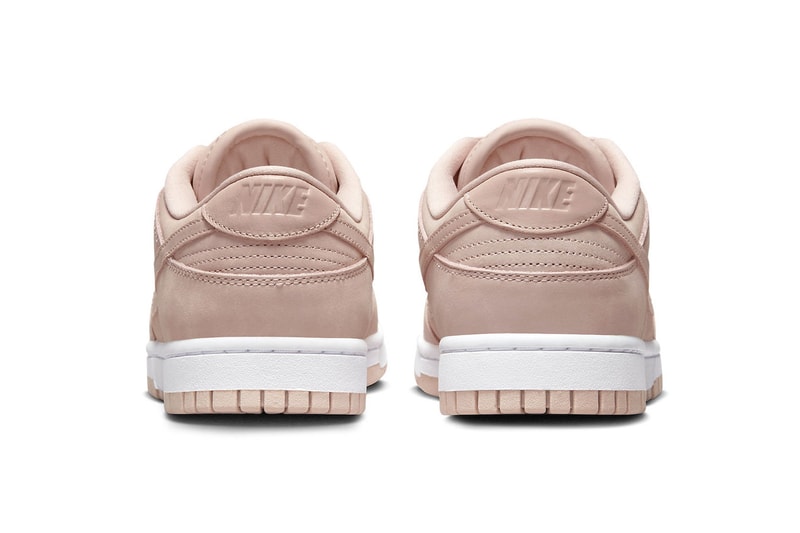 Nike Dunk Low PRM Premium Women's Sneakers Coral Pink Release Images Where to buy Pink Oxford 