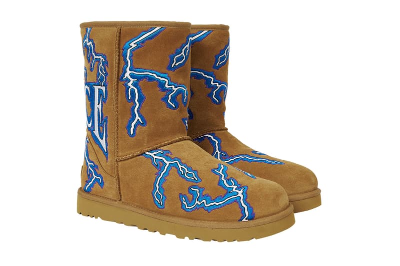 palace ugg boots collaboration brown black blue
