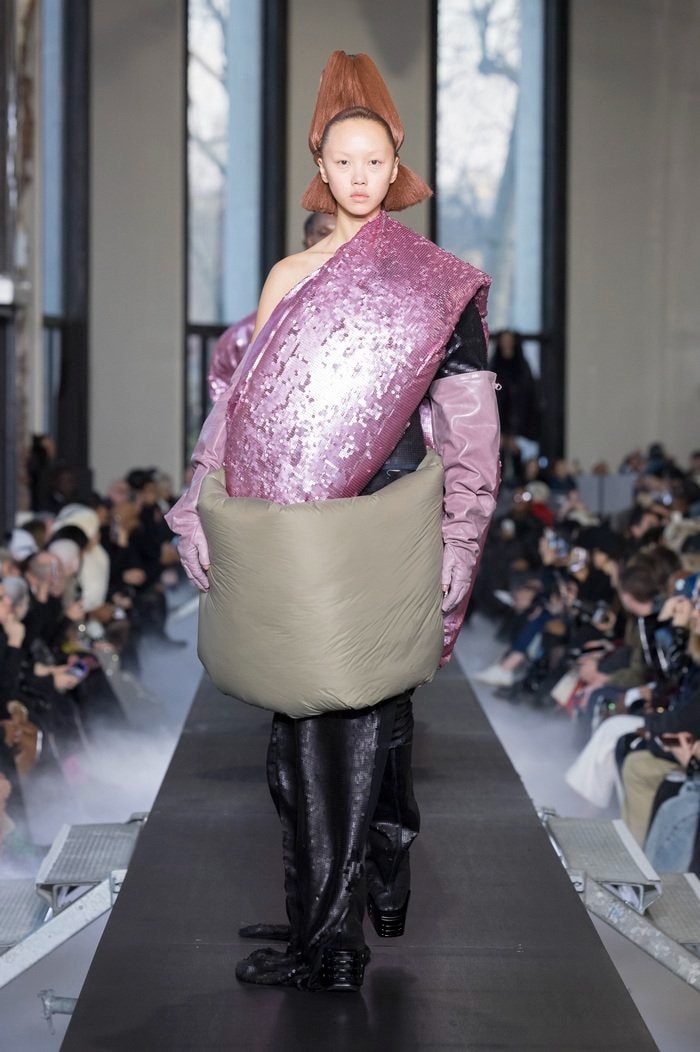rick owens paris fashion week runway show sequins pink jackets