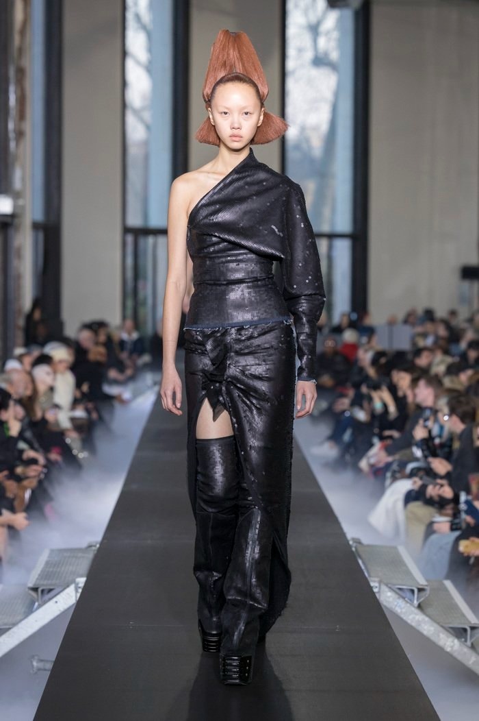 rick owens paris fashion week runway show sequins pink jackets