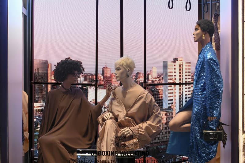valentino unboxing collaboration stylist law roach flowers window display