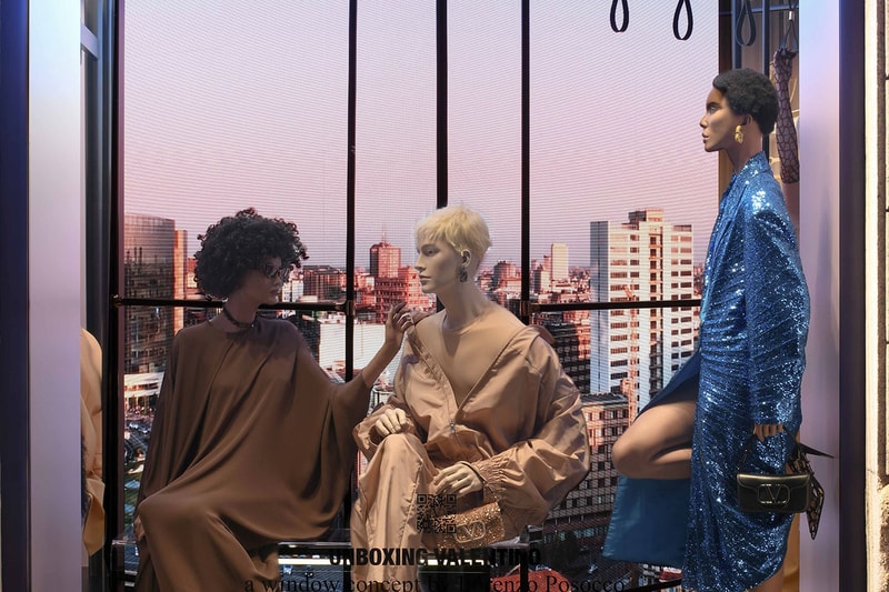 valentino unboxing collaboration stylist law roach flowers window display