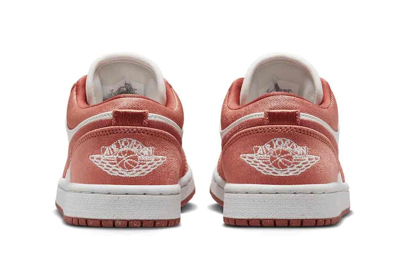 nike air jordan sneaker low canvas pink white