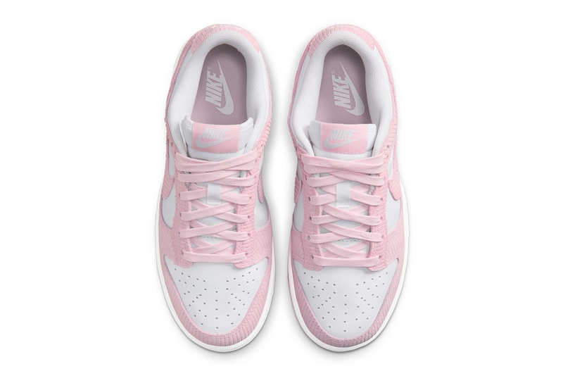 nike dunk low corduroy pink sneaker silhouette trainer