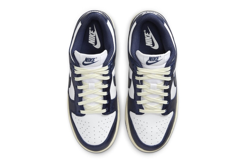nike dunk low vintage navy sneaker colorway