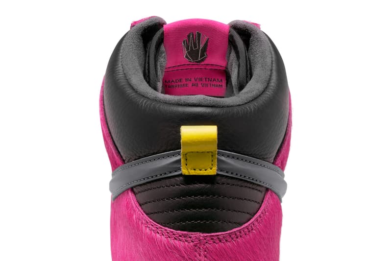 nike sb dunk high low run the jewels pink blue suede sneaker