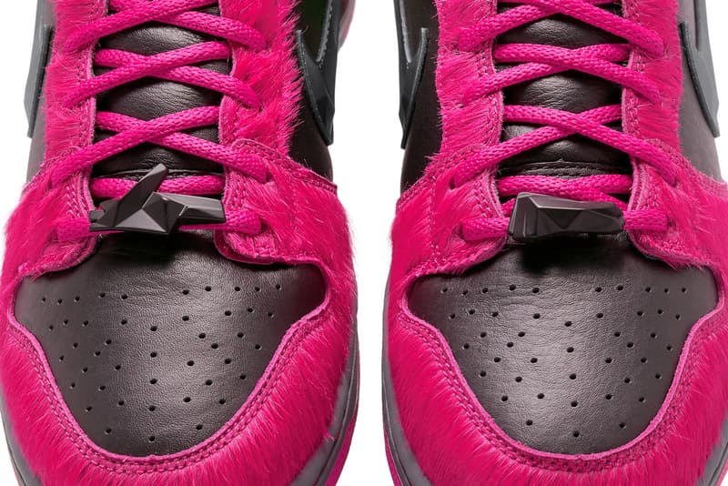 nike sb dunk high low run the jewels pink blue suede sneaker