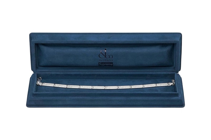 supreme jacob & co spring summer 2023 engraved link bracelets 