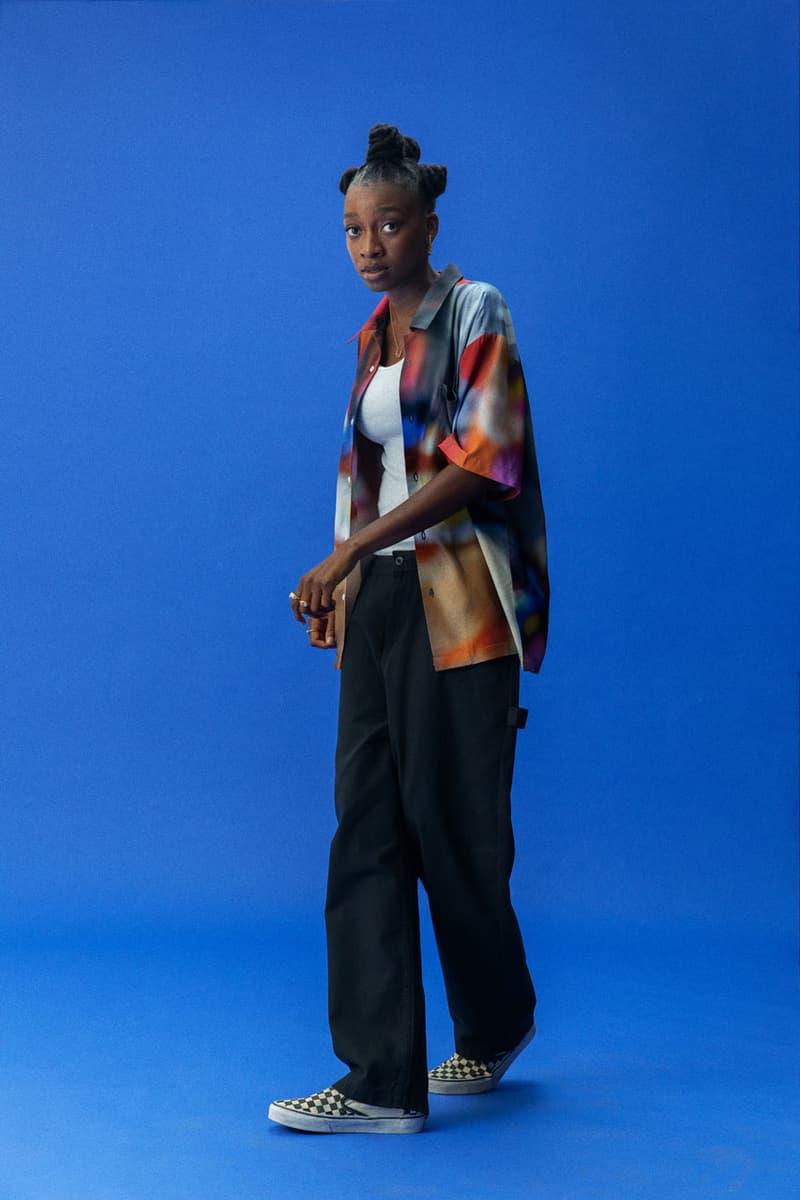 little simz vans slip on shoes checkerboard