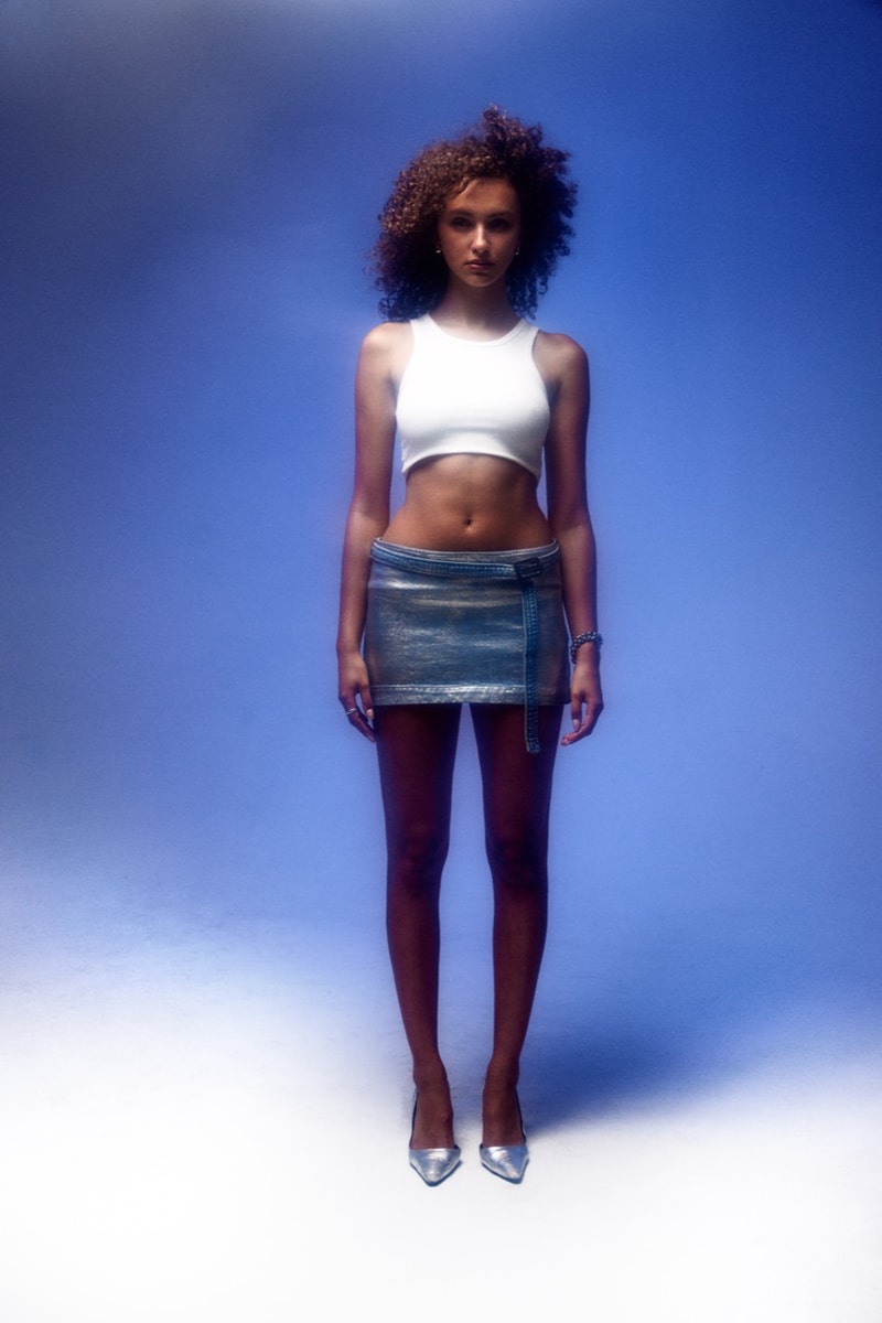 eb denim jeans skirt silver foil dress shorts