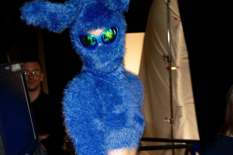 ambush alien sunglasses blue metallic silver green bug eyed