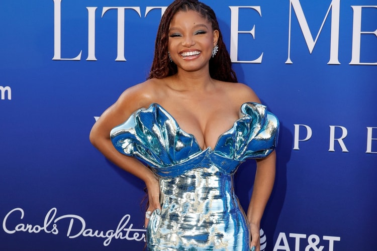 Halle Bailey's Dress to 'The Little Mermaid' Premiere Gives the Perfect Optical Illusion of Splashing Water