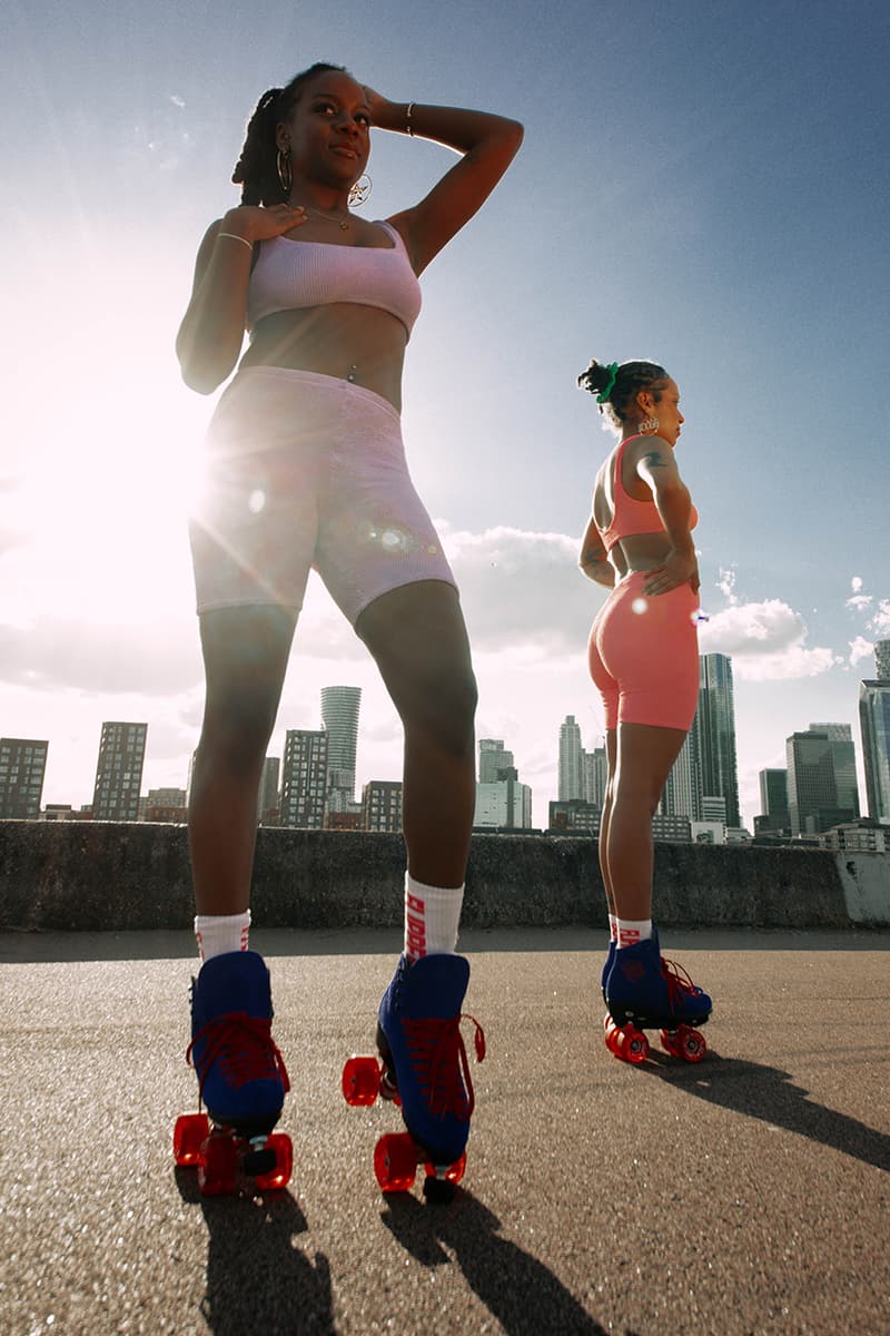 hunza g crinkle fabric playsuits bodysuits strappy tops roller disco rollerskates