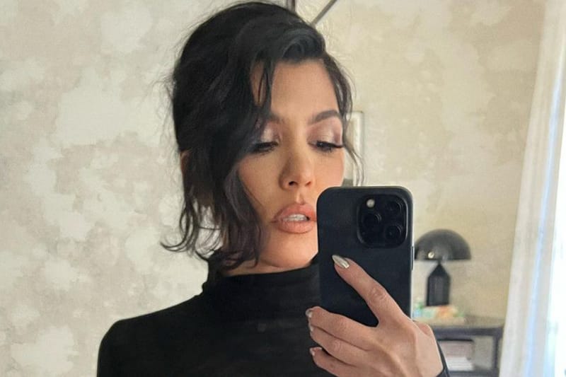 Kourtney Kardashian's "Strawberry Milk" Nails Are Simply Delicious