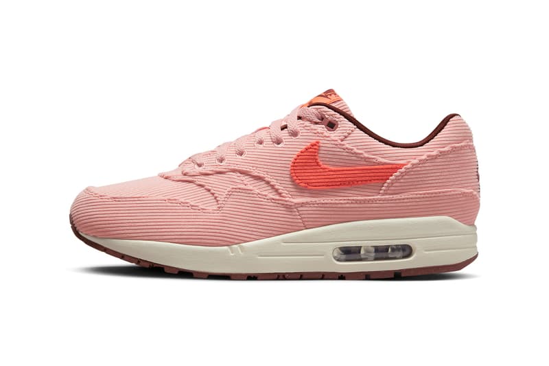 nike air max sneaker coral corduroy pink orange