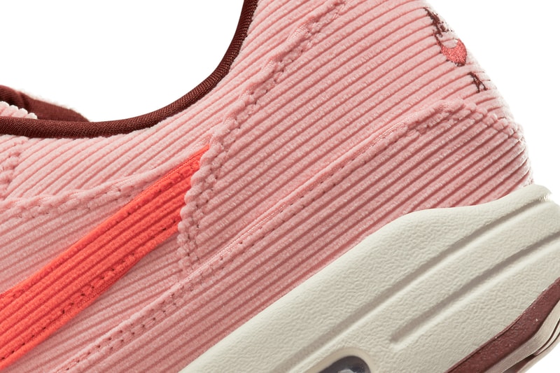 nike air max sneaker coral corduroy pink orange